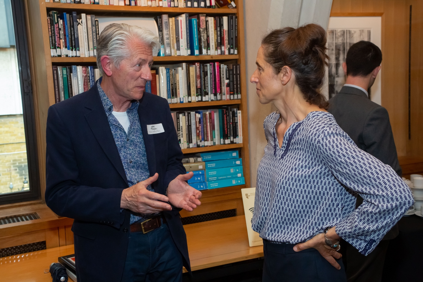 John Thompson talking with Emma Weston of Digital Uni