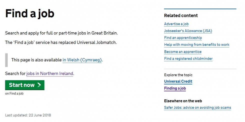 Find a job on GOV.UK